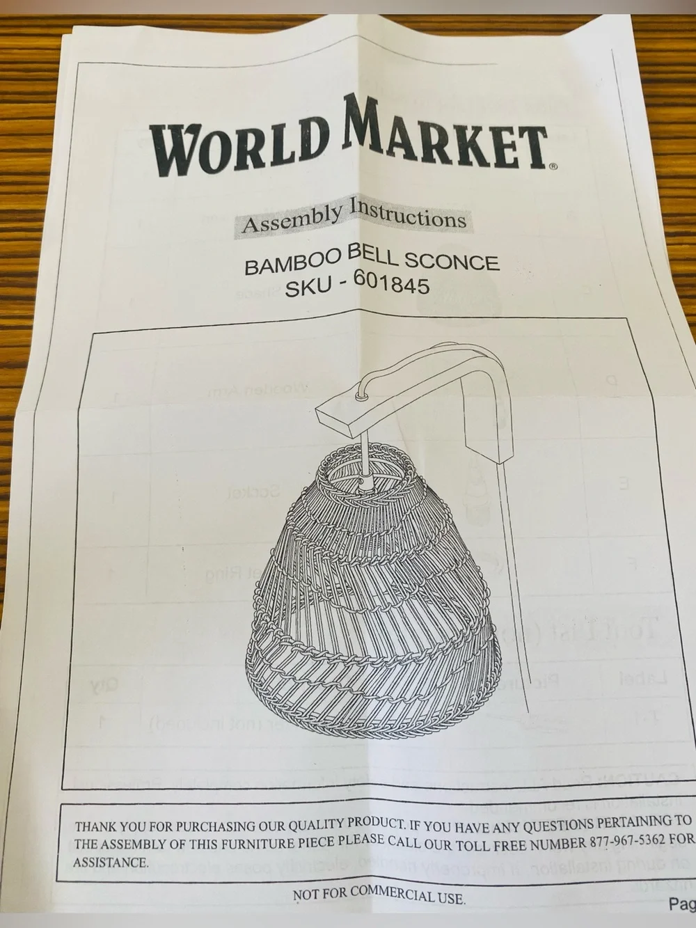 Cost Plus World Market Bamboo Bell Sconce - Natural Brown
